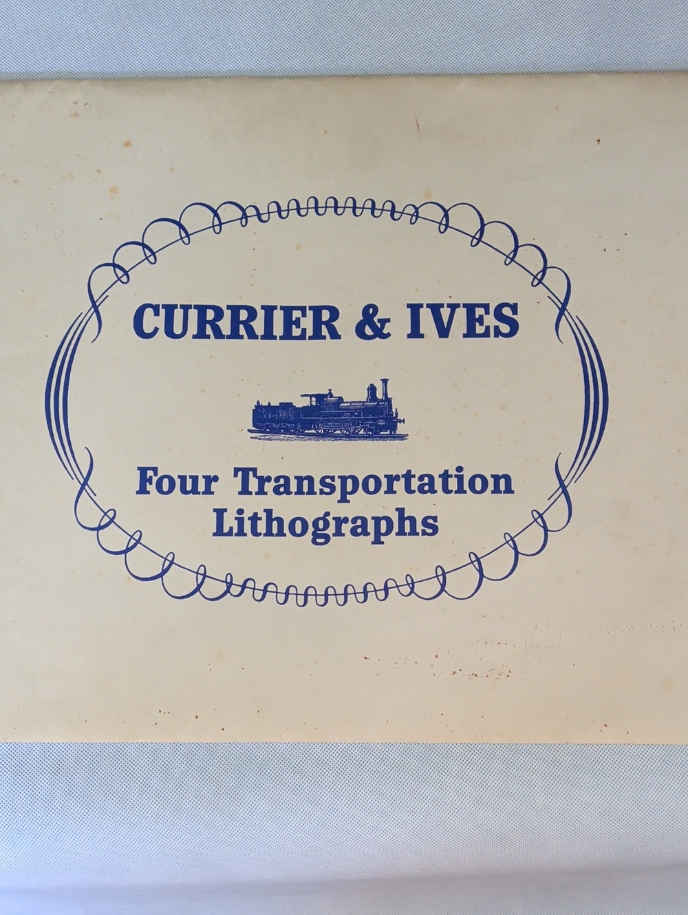 Currier & Ives Lithographs - Wooding  The Mississippi & American Express Train